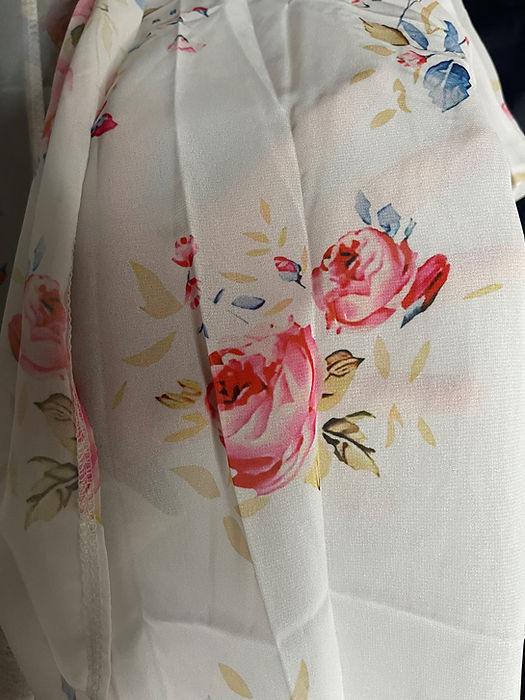 Mieux Swim The Aisha - Open Front Gender Neural Top with Soft Casual Prints